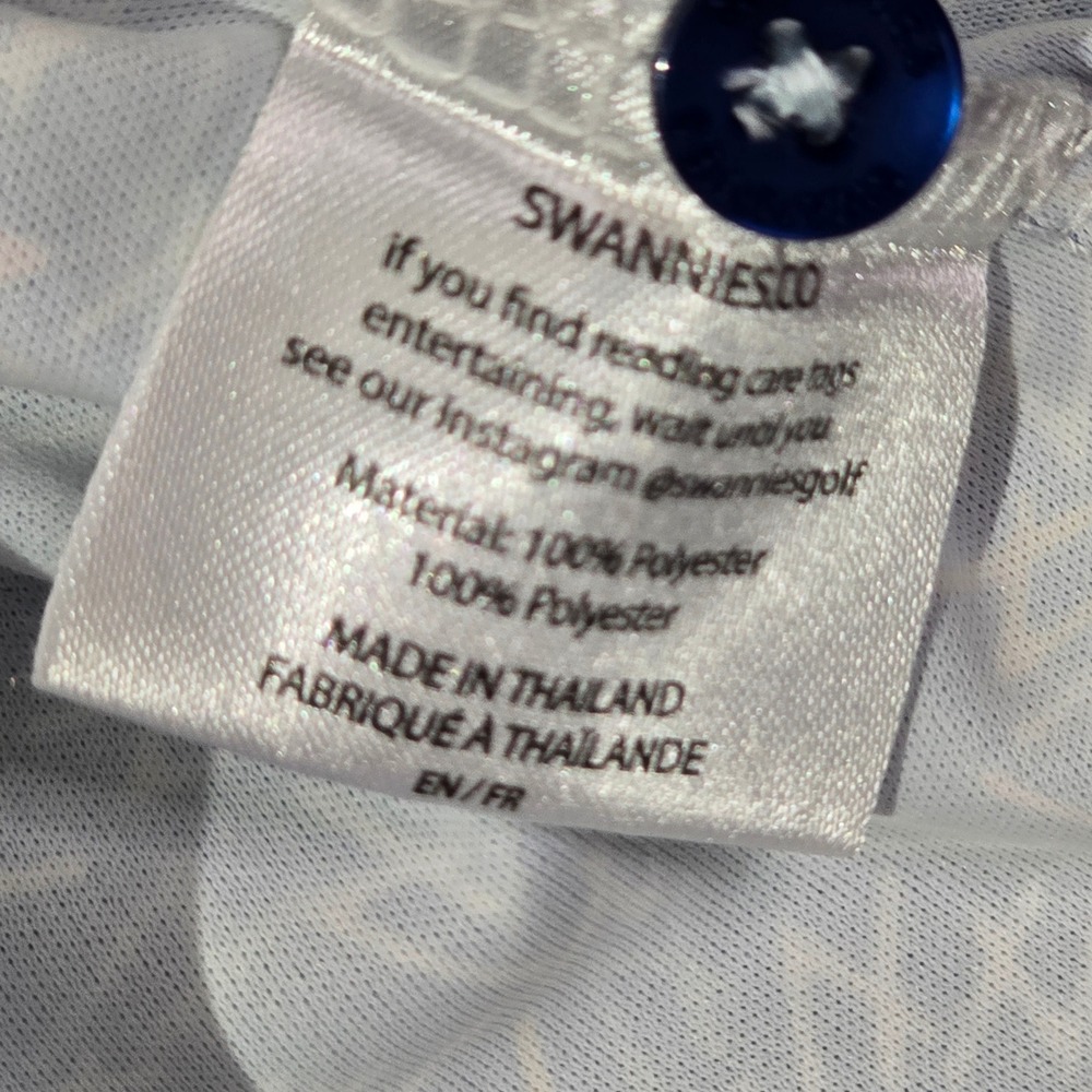 Swannies Mens 2XL Golf Polo Blue Lightning Bolt Print Performance Corona Premier - Picture 8 of 10